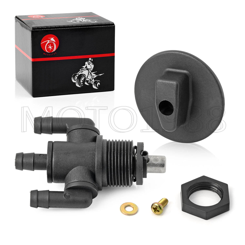 Fuel Tank Valve Petcock 3 Way & Knob Nut for Polaris Xplorer 300 400 (1996–2002)