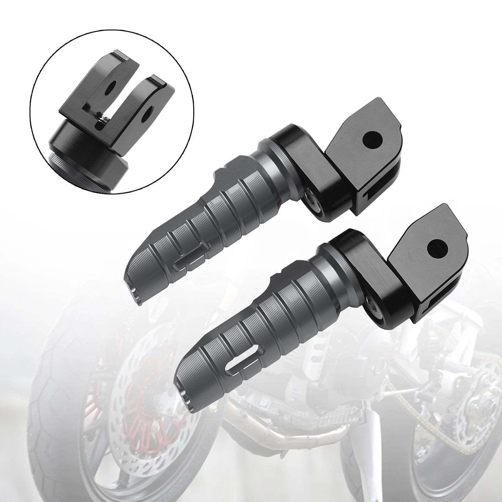 Front Footrests Foot Pegs for Ducati Multistrada 1200/1200S/1200 Enduro (2010–2019)