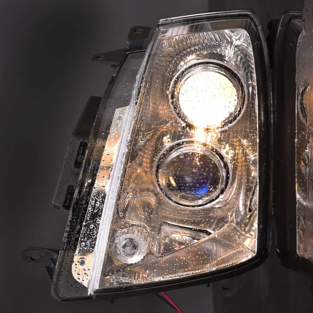 Set of 2 Headlights for Cadillac STS (2005â2011) Black Housing Clear