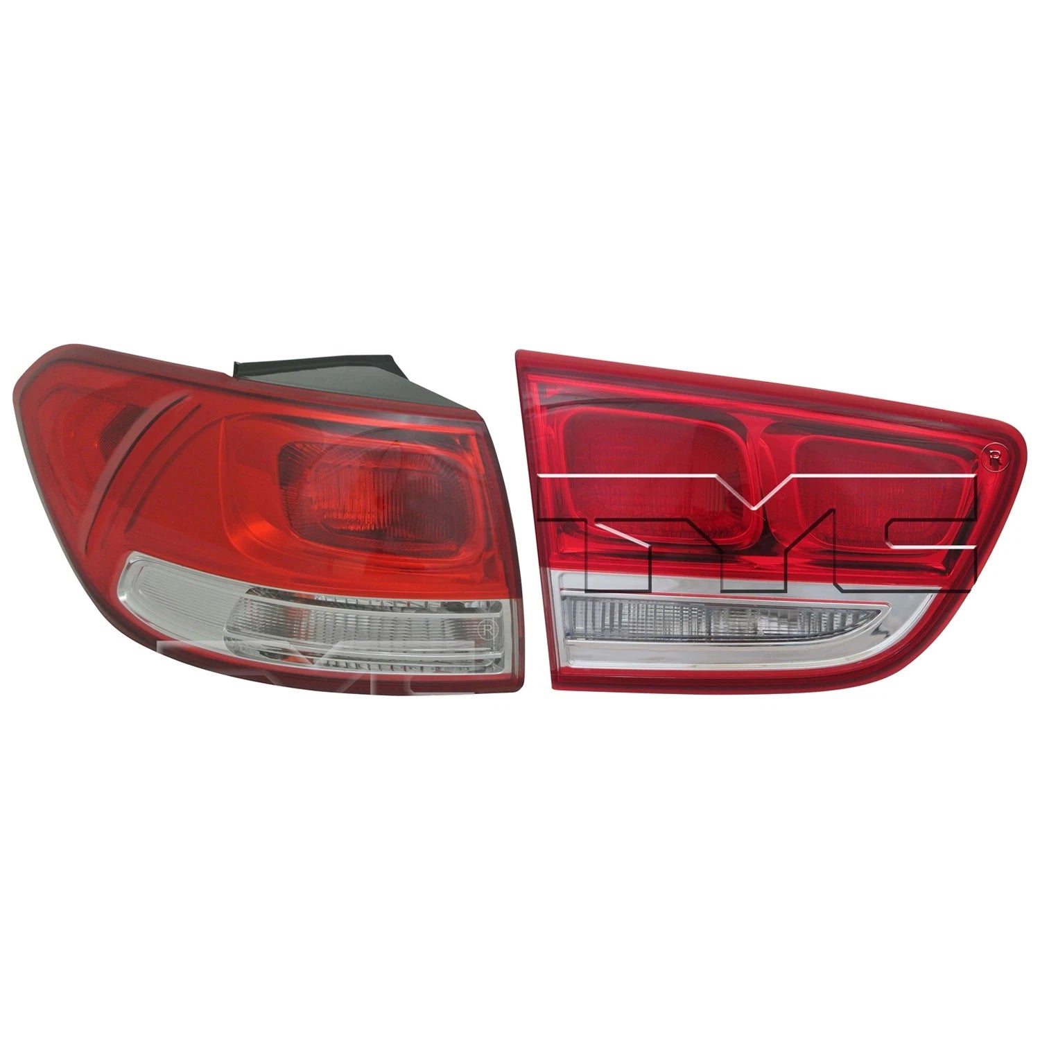 Set of 2 TYC Inner Outer Tail Light Assembly for Sorento SUV (2016–2018)