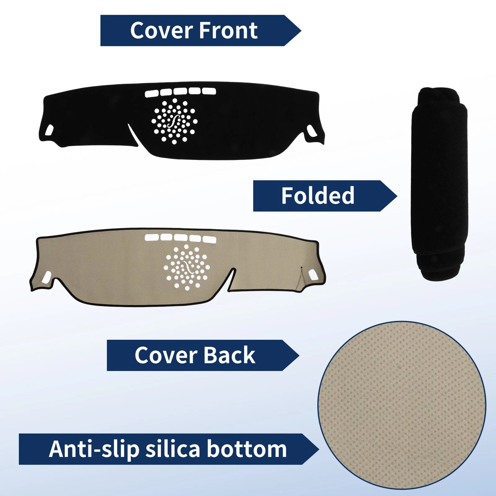 Dash Cover for Mercedes-Benz E-Class (W213 E200 E250 E300 E220d) Black