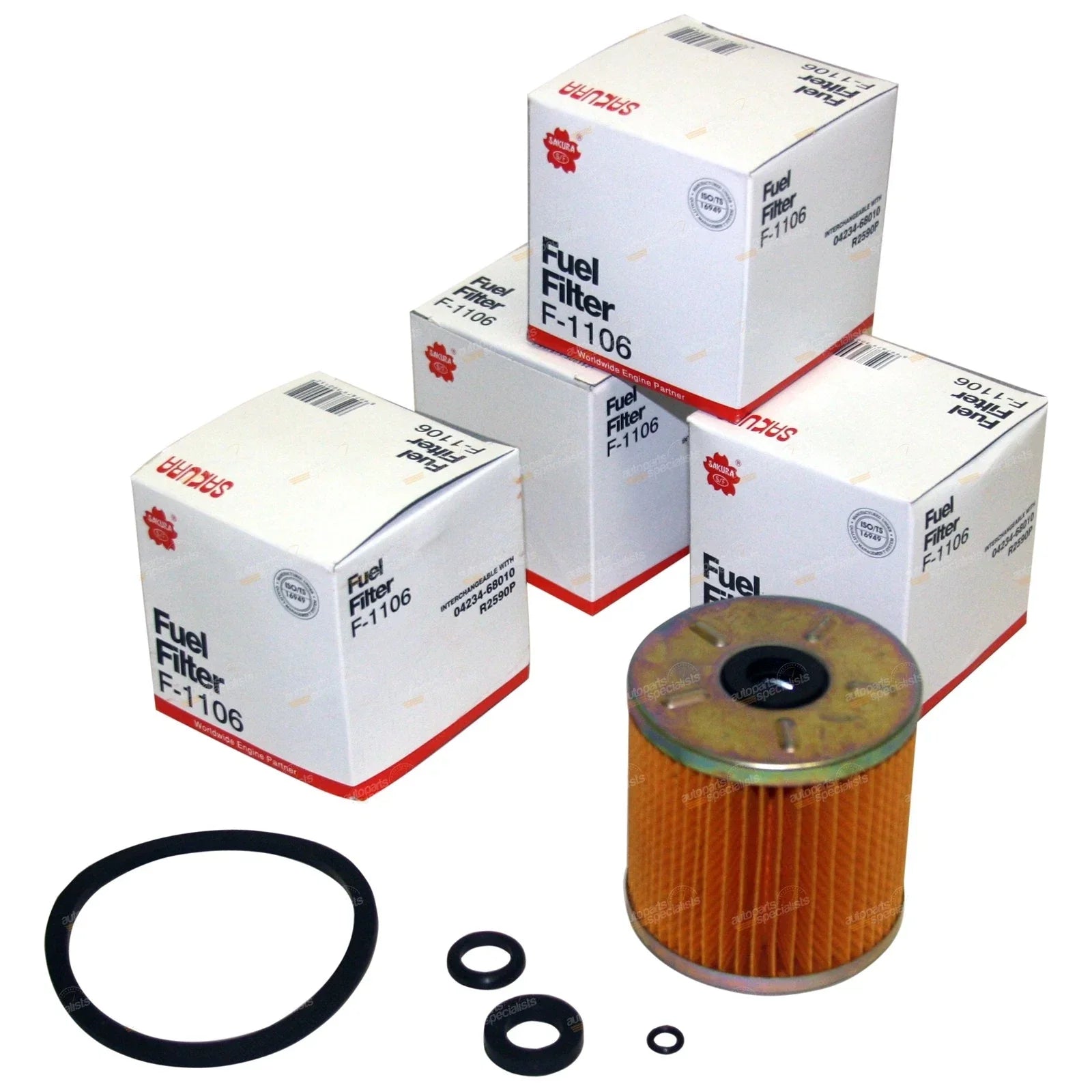 4x Primary Diesel Fuel Filter for Landcruiser 1HZ 4.2L 1PZ 3.5L