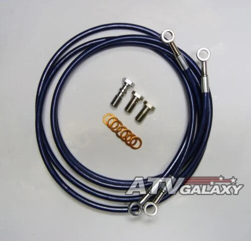 Streamline 2-Line Steel Braided Front Brake Kit for Yamaha YFZ450 (2004–2023)