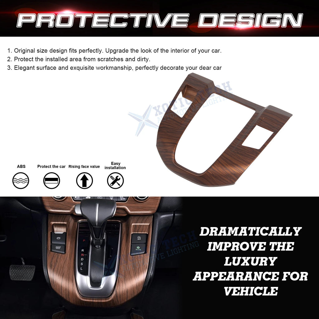 Peach Wood Grain Center Gear Shift Panel Cover for Honda CR-V (2017-2022)