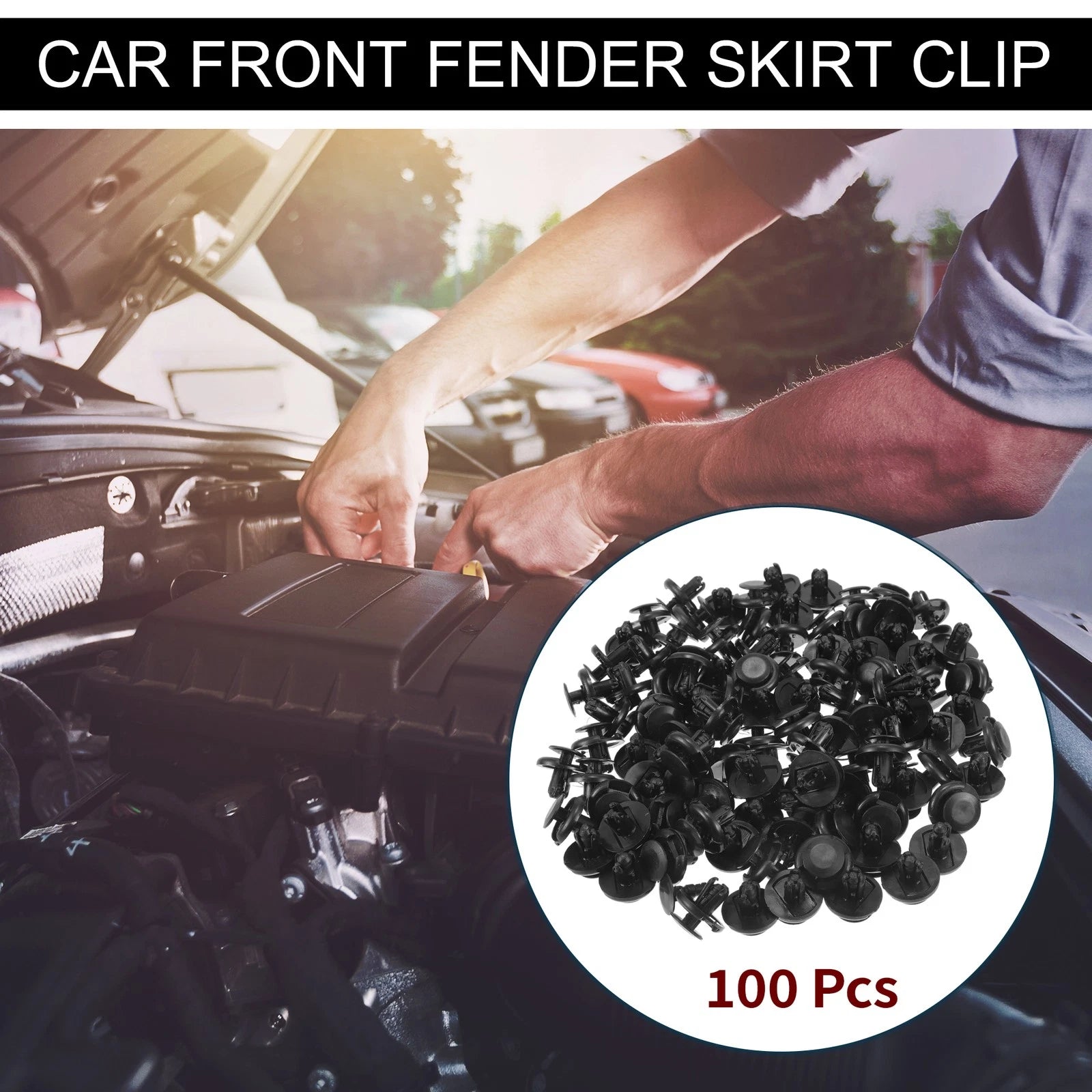 100 Pcs Front Fender Skirt Clip for Toyota Sienna (1998–2020) & Camry