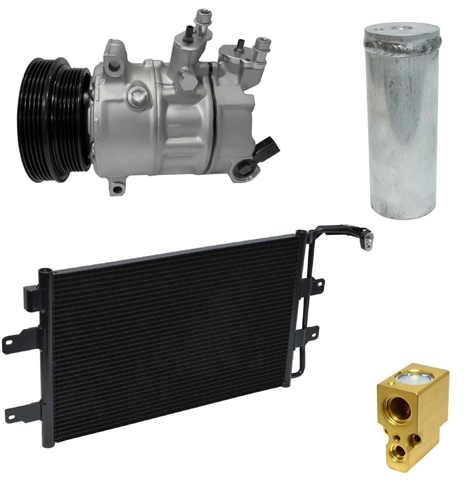 AC Compressor Kit With Condenser for Volkswagen Beetle 2.5L (2008–2010)