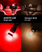 2X Pure Red T10 LED Tail Light Bulbs for (2825 168 194 175 2821 EXV)