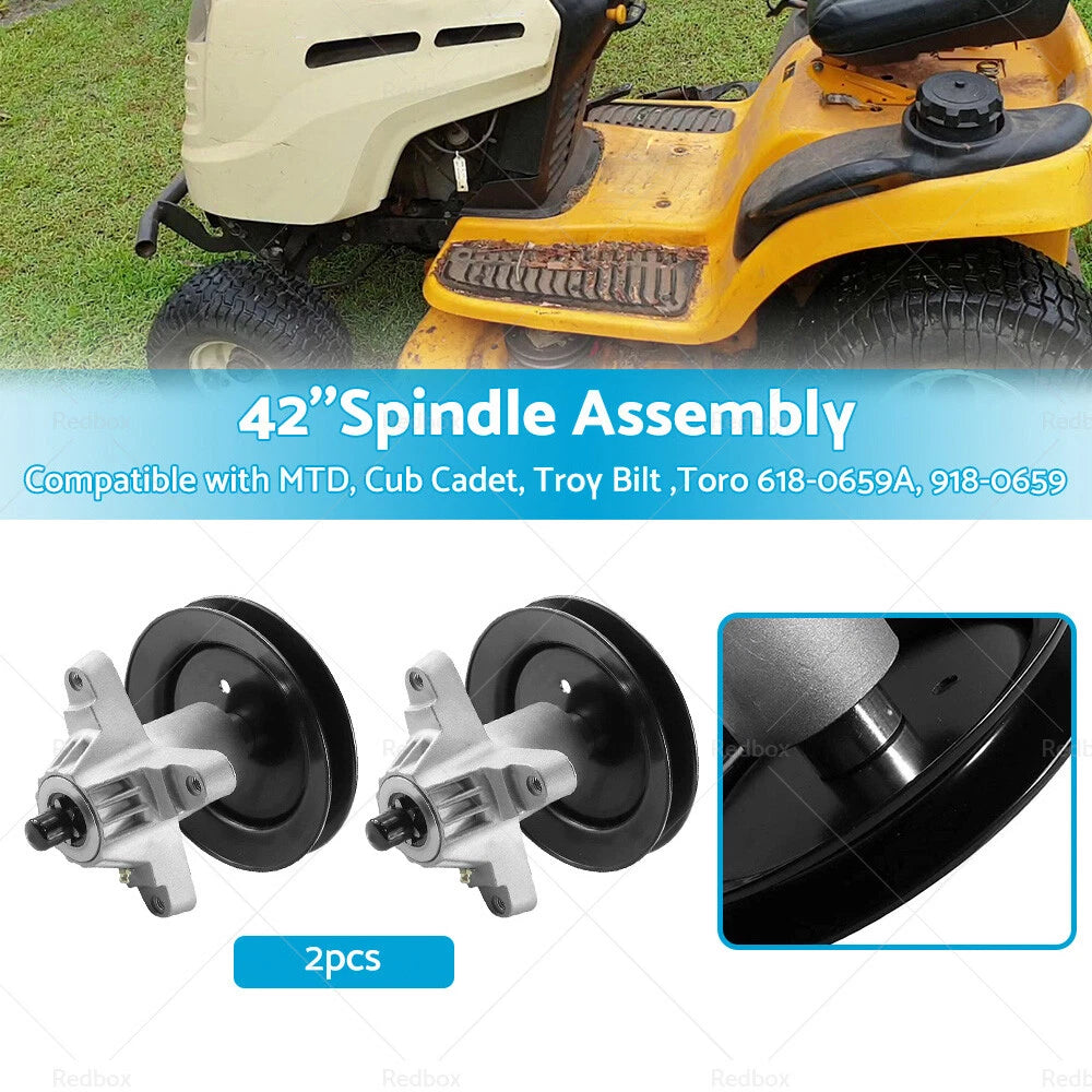 2X 42'' Spindle Assembly for MTD, Cub Cadet, Troy Bilt, Toro (918-0659, 618-0659A)