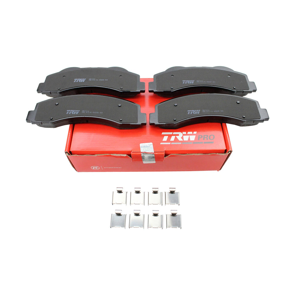 Set of 4 TRW Pro Front Ceramic Slotted Brake Pads for Ford Expedition F-150 Lincoln Navigator