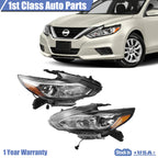 2X Halogen Headlight for Nissan Altima (2016–2018) W/o LED Right & Left