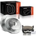 Rear Drilled Brake Rotors & Ceramic Pads for Ford F-150 F-250 (2000–2003)