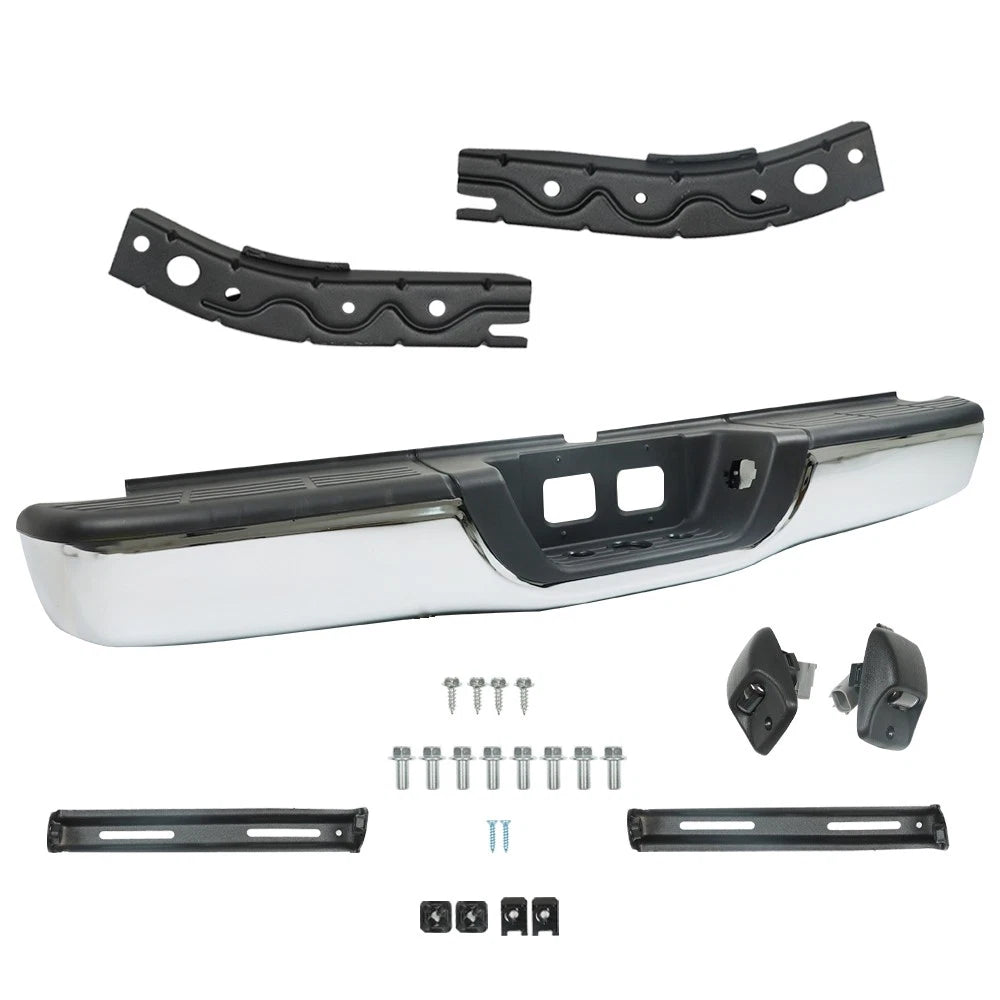 Chrome Steel Rear Step Bumper for Toyota Tundra (2000–2006)
