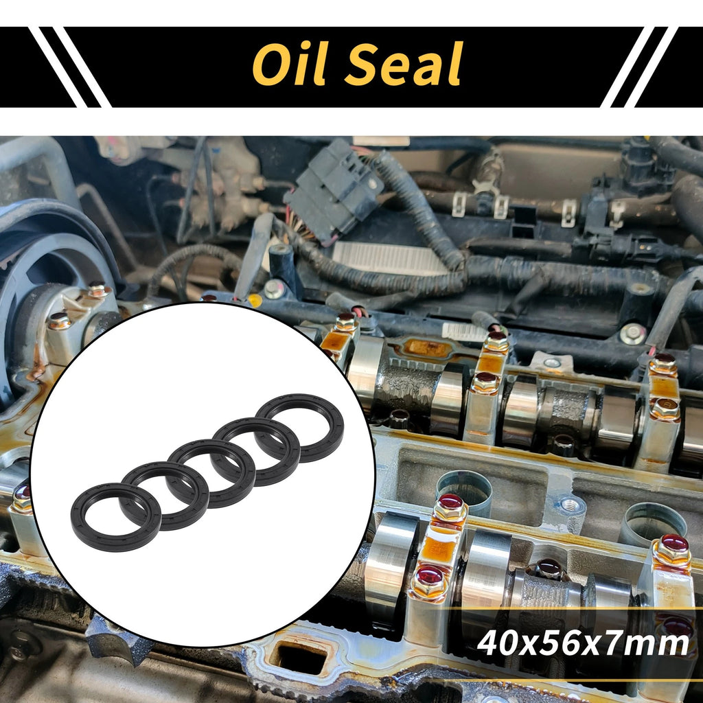 Set of 5 Oil Seal Ring for Rotary Shaft 40x56x7mm NBR Rubber