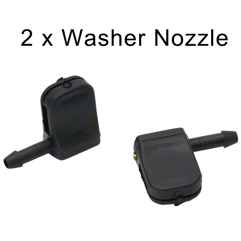 Set of 2 Front Windshield Washer Nozzles for Van Trunk (12mm Wiper Arm)