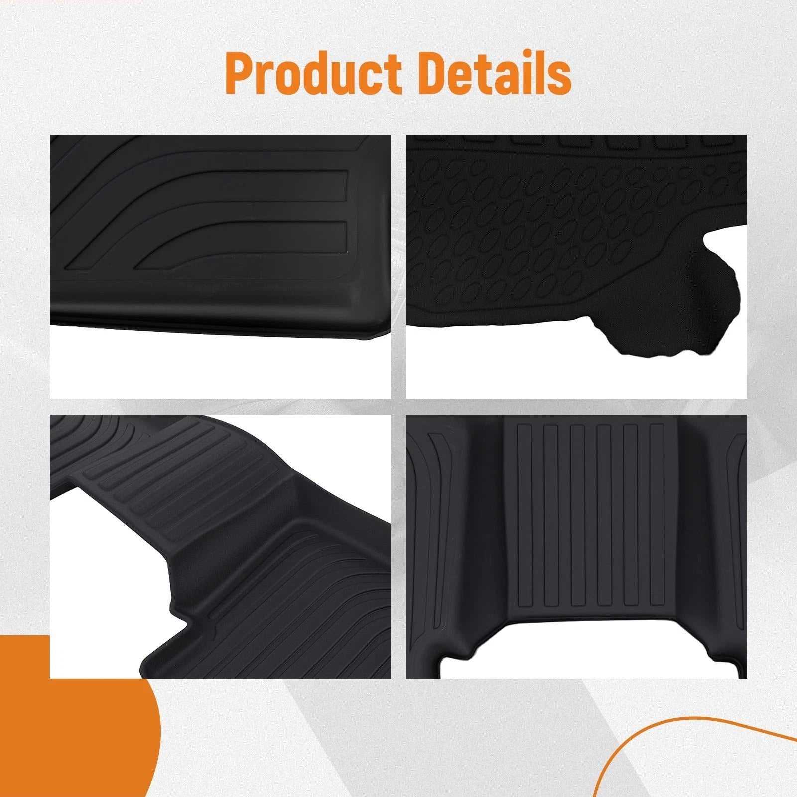 All Weather Black Floor Mats for Mitsubishi Outlander (2022–2025)