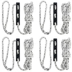 Set of 4 Boat Mooring Ropes 5/8" x 20' with 12" Eye Loop & Snubbers