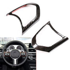 Carbon Fiber Steering Wheel Cover Trim for BMW M3 M4 M5 X5 (2012-2023)