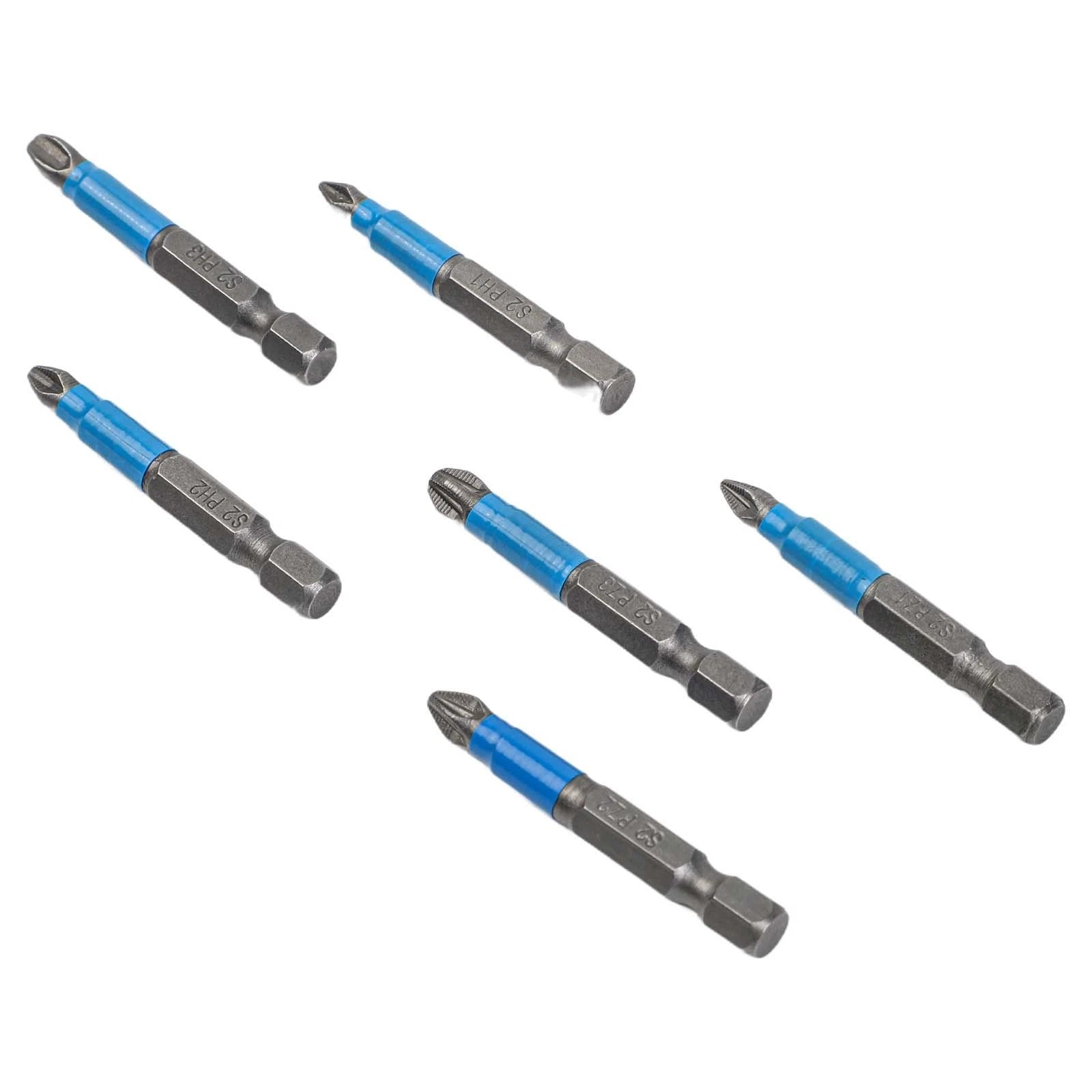 Set of 6 Anti Slip Screwdriver Bits for 1/4 Electric Hand Screwdriver