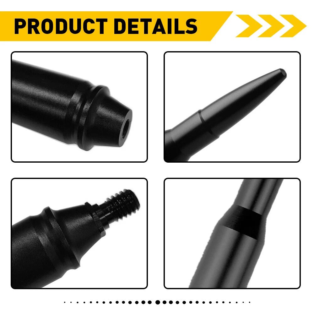 Bullet Style Cal Antenna Mast for Jeep Wrangler JK JL Gladiator (2007â2021)