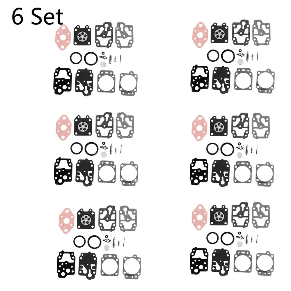 Set of 6 Carburetor Gasket Kits for Walbro K20-WYL (Honda GX22/31, Echo GT1100)