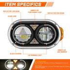 Full LED Turn Signal Headlights for Peterbilt 359 379 389 (1981–2021)