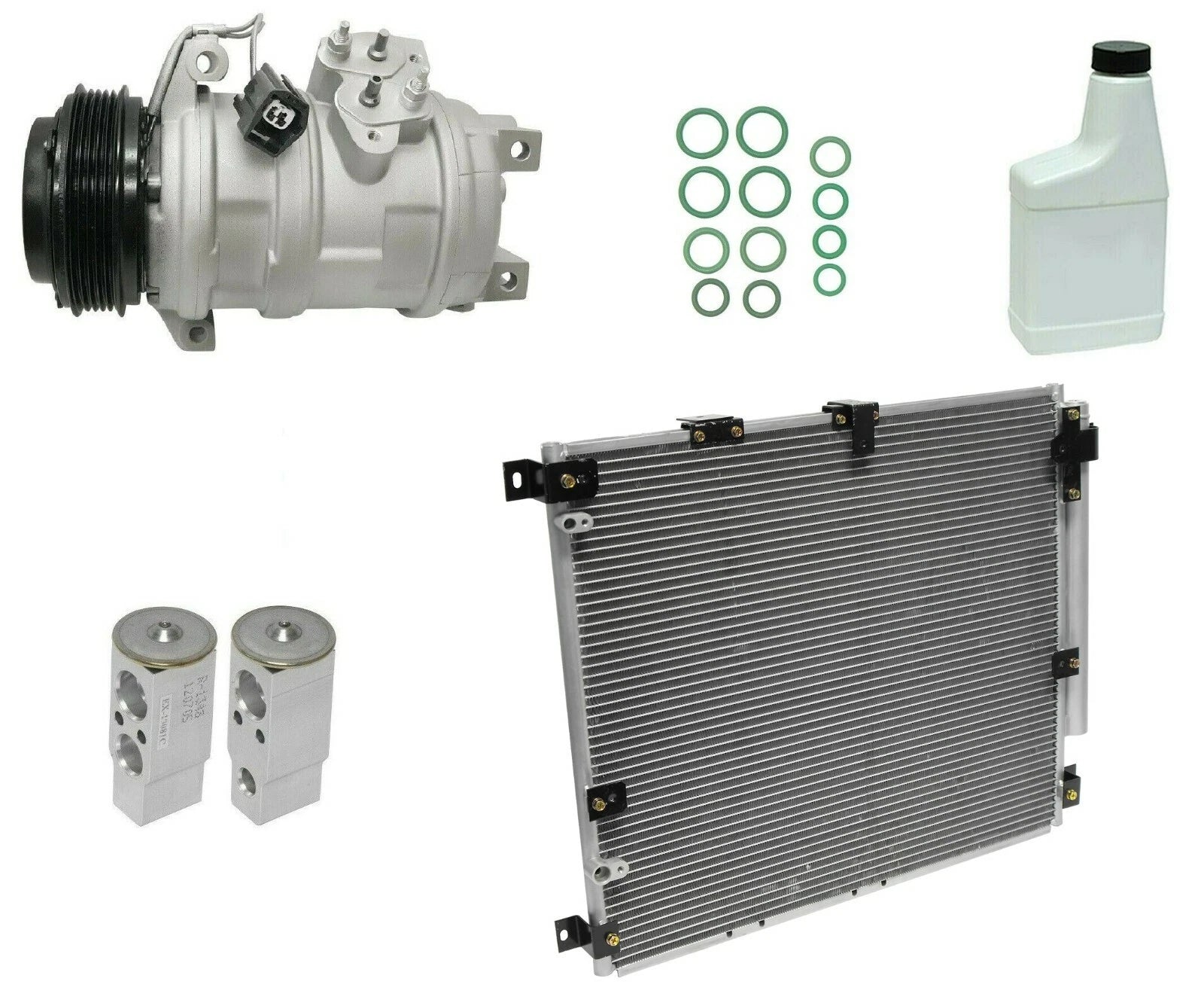AC Compressor Kit with Condenser Replacement for Toyota Hilux (2011–2018)
