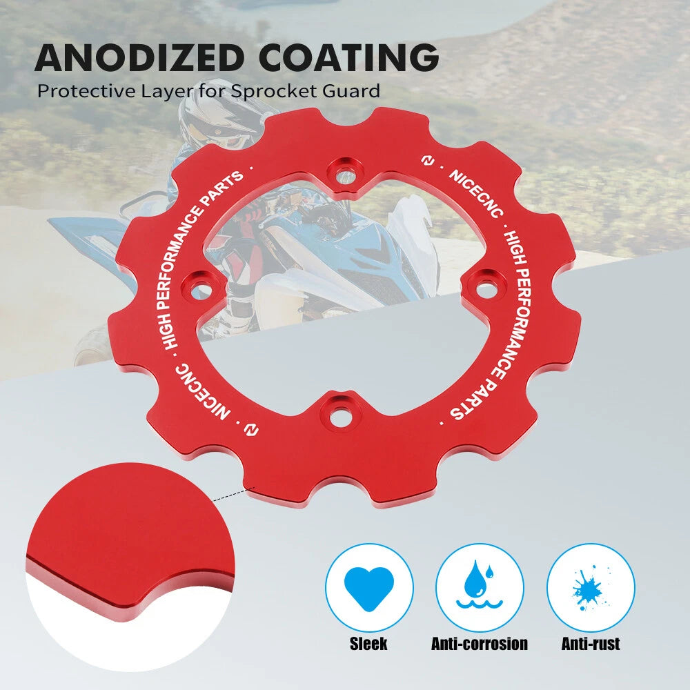 Dual Sprocket Chain Cover Guard for Yamaha Raptor 700R YFM700R (2009–2025) Red