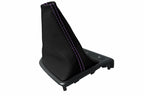 Leather Automatic Shift Boot Cover for Kia Optima (2011–2015) Black Purple Stitch