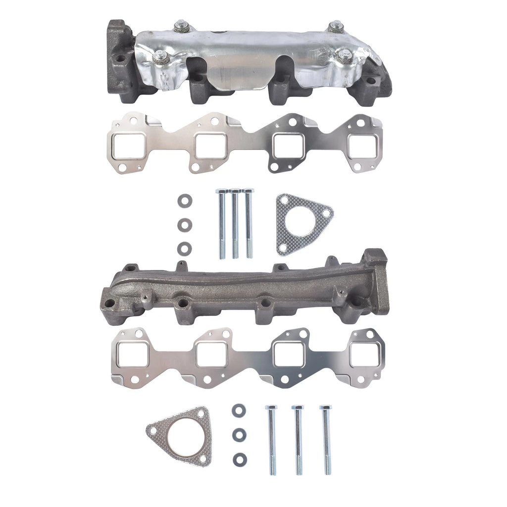 2Pcs Manifold Flange RH with Gasket for Chevrolet Silverado GMC Sierra 3500 HD (2011–2019)