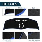 Dashboard Cover Mat for BMW Mini Cooper F55/F56 (2014–2024) Black Blue