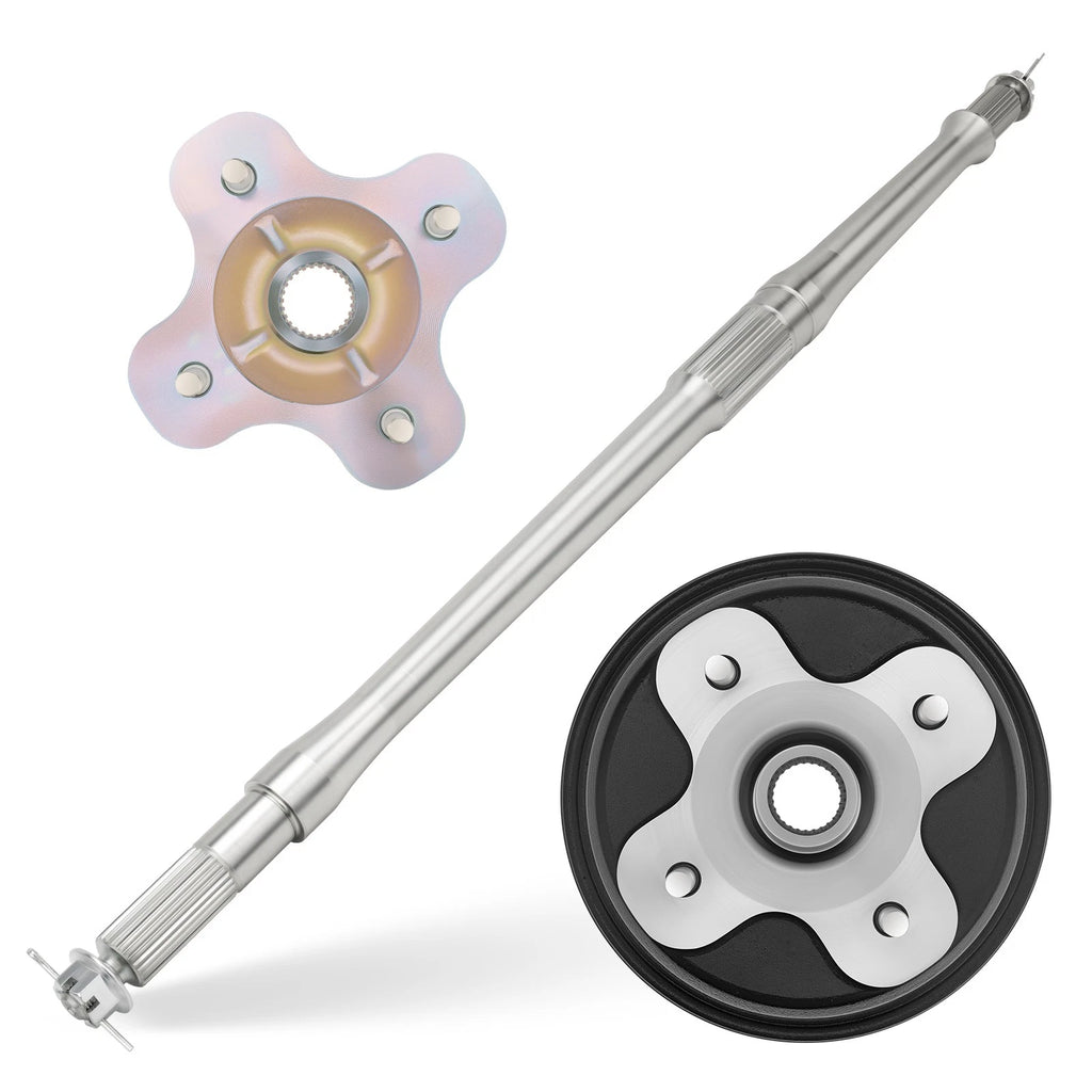 Rear Wheel Axle and Hubs for Yamaha Big Bear 350 (1997–1999) / Kodiak 400 (1999)