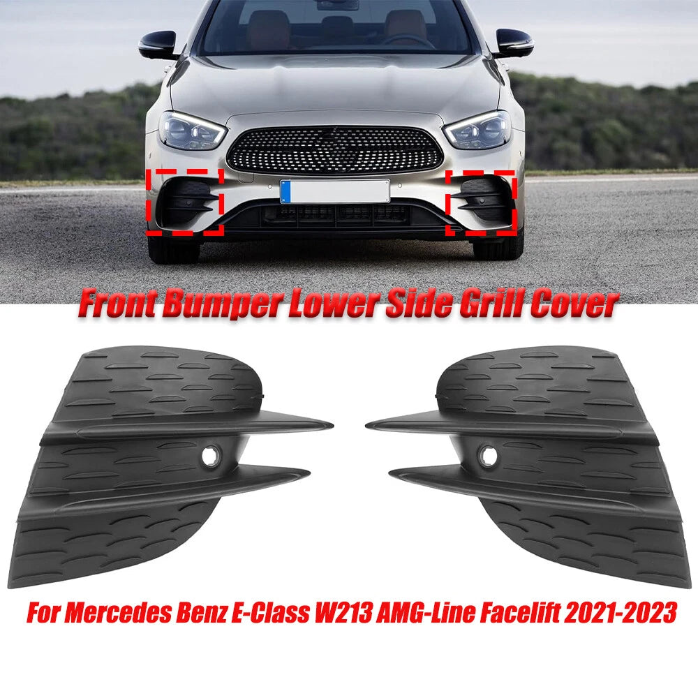 Front Bumper Fog Lamp Grille Cover for Benz E-Class W213 (2021–2023)