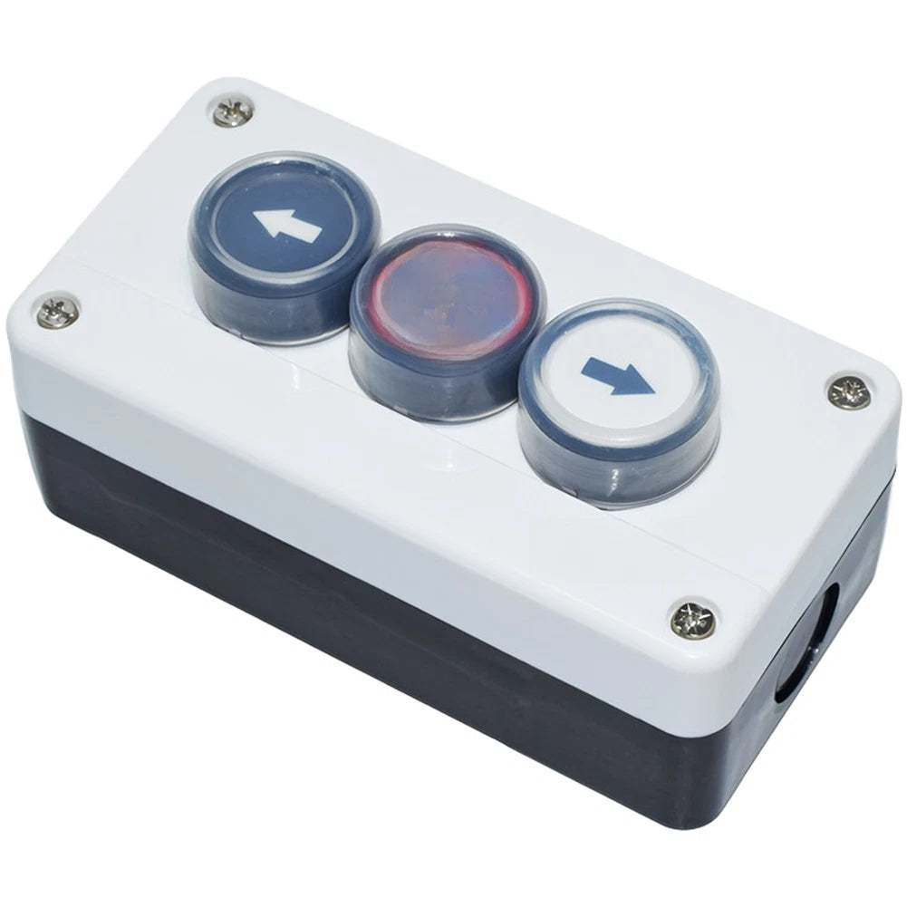 Push Button Switch Box for XAL B324 (Waterproof, 3 Hole, ABS White)