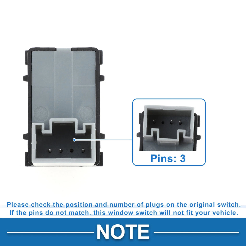Rear Passenger Side Power Window Switch for Volkswagen Passat Golf (2006–2010) No. 7L6959855B