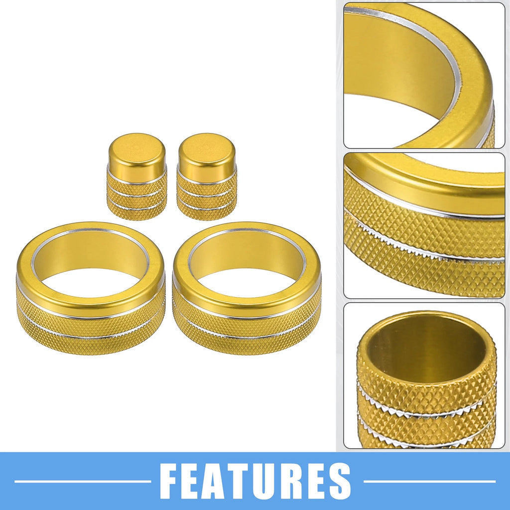 7pcs AC Control Switch Air Vent Knob Cover for Honda Civic (2022–2023) Gold Tone 767153391903
