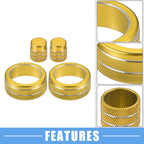 7pcs AC Control Switch Air Vent Knob Cover for Honda Civic (2022–2023) Gold Tone 767153391903