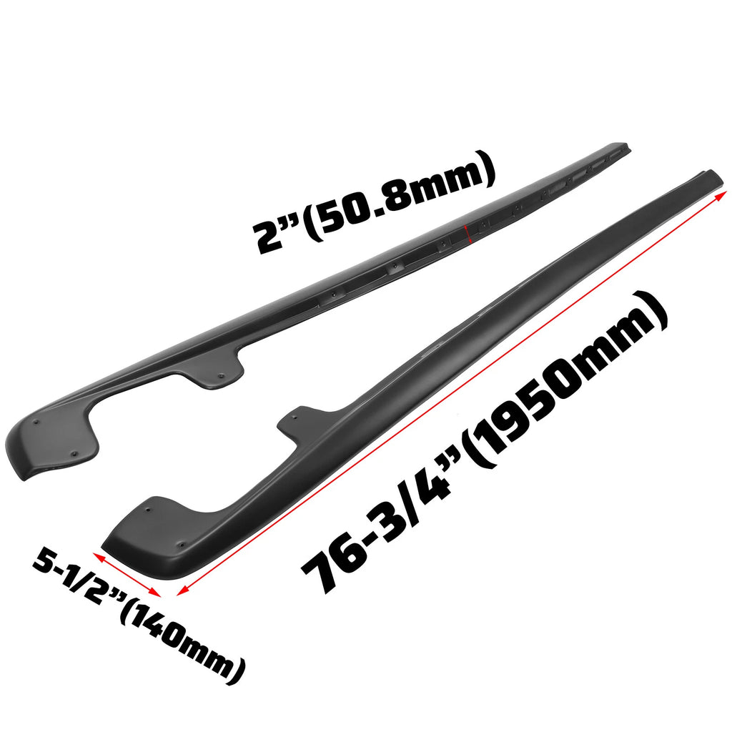 Set of 2 Matte Side Skirts for Corvette C6 (2005-2013)