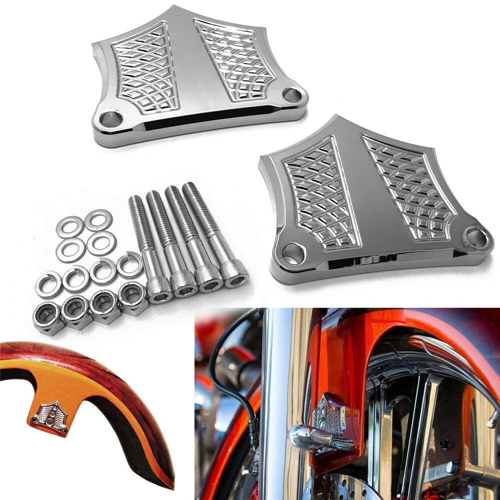 Set of 2 Front Fender Brackets Spacers for Harley Touring (2014–2019)