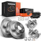 Pair Rear Brake Rotor & Pad with Caliper for Nissan Altima