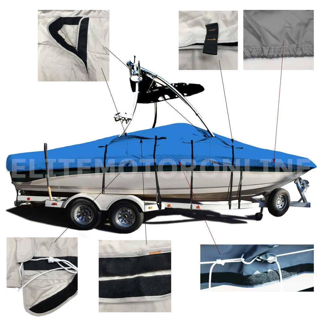 Boat Cover for Moomba Outback (with Wakeboard Tower)