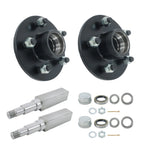 Square Trailer Hub with Bearing Kit for 3500 lbs Axle (5 on 4.5")