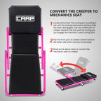 2-in-1 Rolling Creeper for Universal Fit (36" x 17" x 5", 330lbs Capacity)
