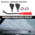 5pcs Front Windshield Washer Nozzle Kit 5303833AA for Dodge Ram (2009–2010)