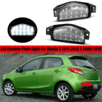 2X Cold White LED License Plate Light for Mazda 2 (2011–2013) 3 (2009–2013)