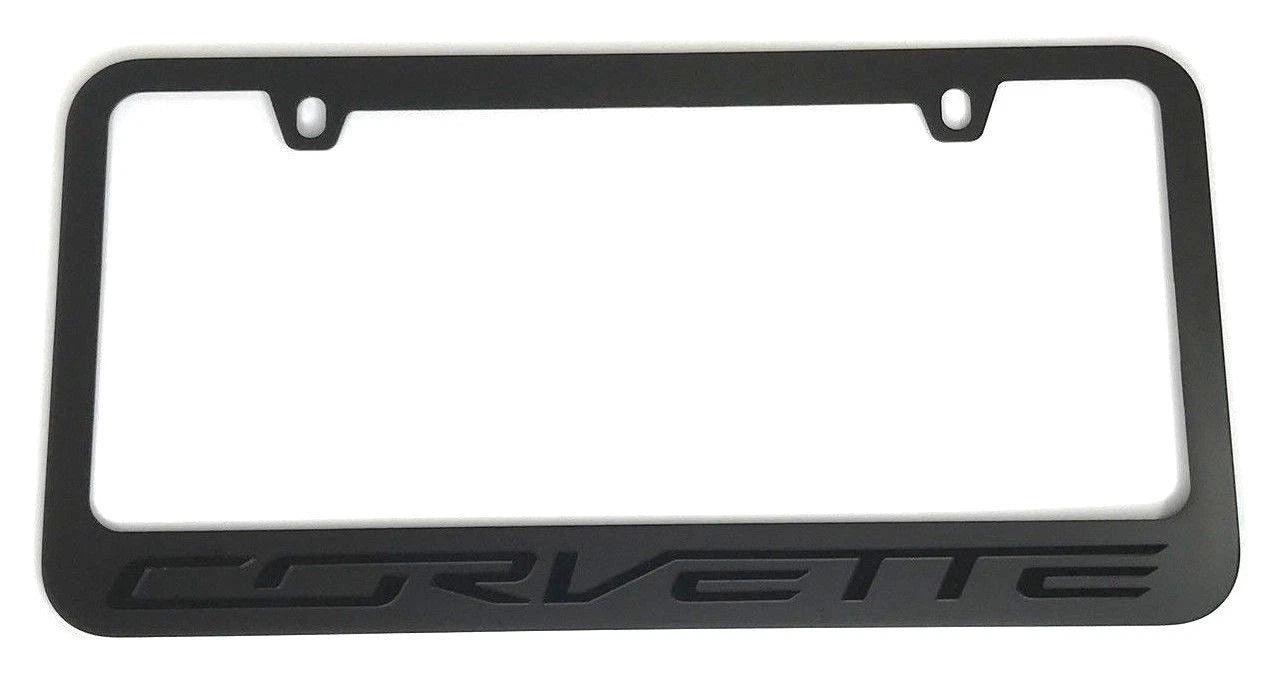 Matte Black License Plate Frame for Chevrolet C7 Corvette (2014–2019)