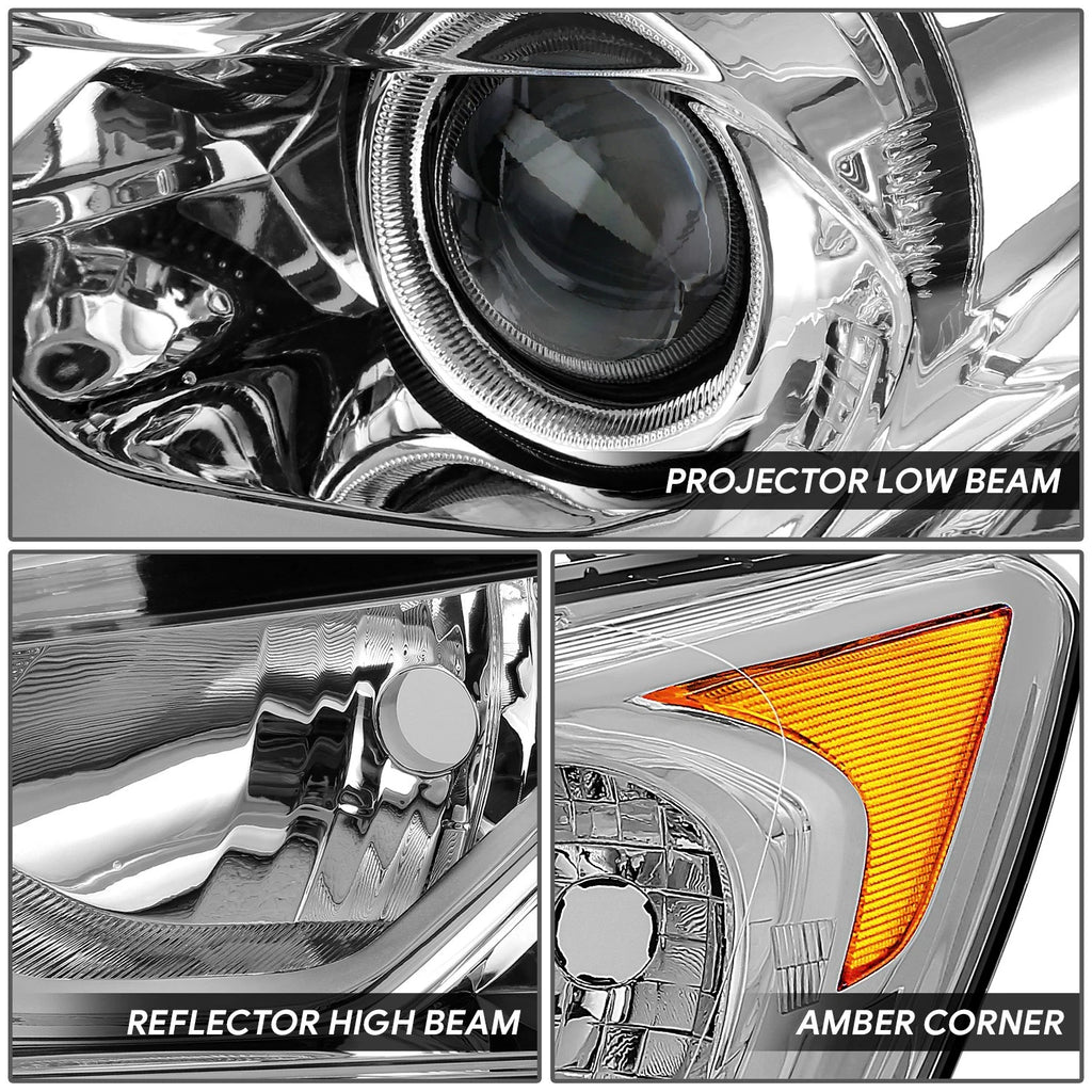 LED DRL Projector Headlight for Honda Accord (2016–2017) - Chrome Housing