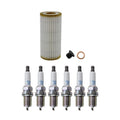 Wix Engine Oil Filter & NGK 6 Laser Platinum Spark Plugs for Audi A6 Quattro