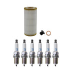 Wix Engine Oil Filter & NGK 6 Laser Platinum Spark Plugs for Audi A6 Quattro