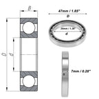 Deep Groove Ball Bearing 35x47x7mm for Scooter Skateboard (1Pc)