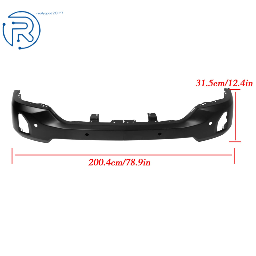 Front Bumper Face Bar Steel Black for Chevrolet Silverado 1500 (2016-2018)
